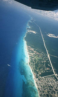 Playa del Carmen as we've seen it from the plane 